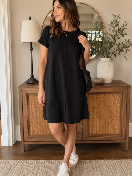 Joh Dresses & Skirts - 🖤 Joh Boutique Faux Suede Look Shift Dress | NWT | Size Large | Minimalist Chic